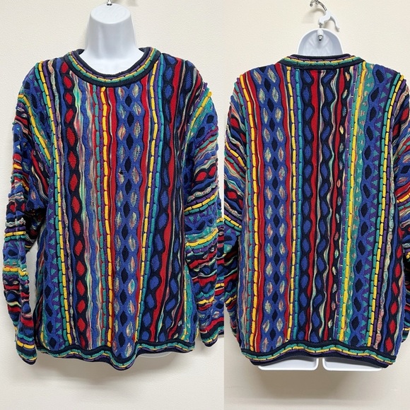 Tundra Other - Tundra Canada Mens Vintage 90s Y2K 3D Colorful Knit Long Sleeve Sweater Size L